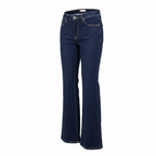 Women's Dark Indigo High-Waisted Flare Denim Jeans