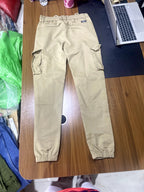 NICENICENIC Khaki Cargo Jogger Trousers with Bellowed Pocket