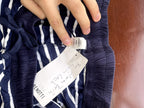 GINA BENOTTI Navy and White Striped Drawstring Lounge Shorts