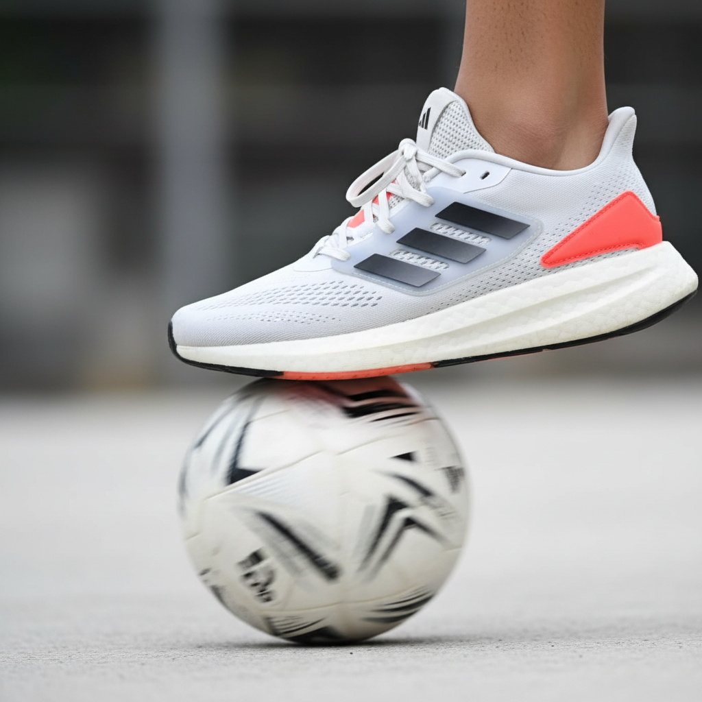 Adidas Women's Grey and Orange Running Sneakers