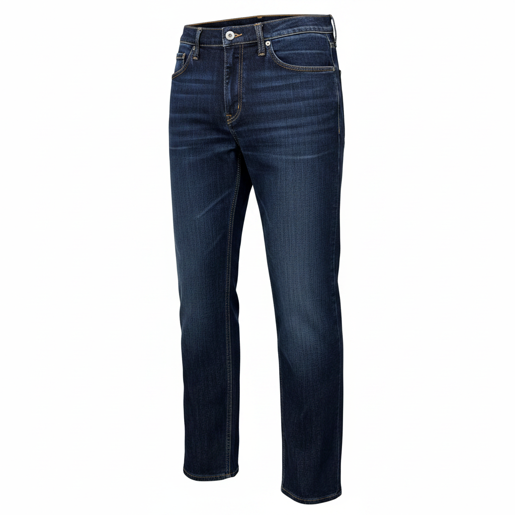 Women's Dark Blue Slim-Fit Straight-Leg Denim True Denim Jeans