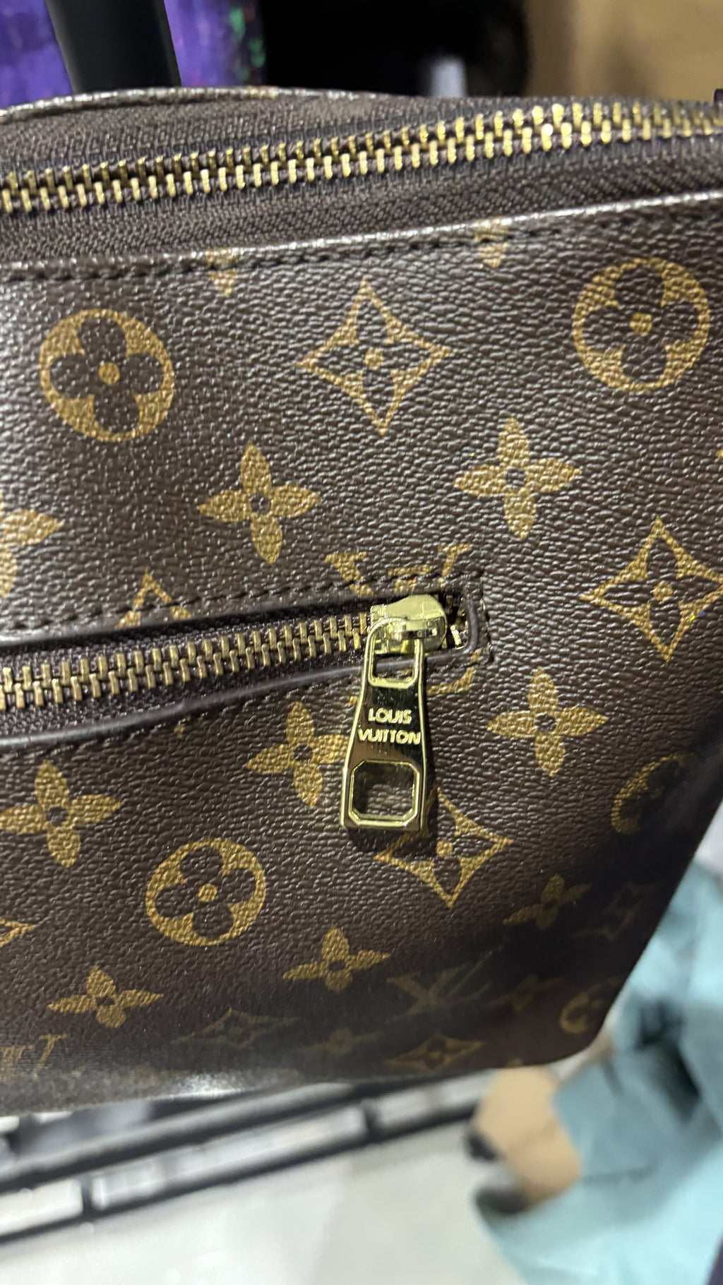 LOUIS VUITTON Monogram Canvas Crossbody Bag with Textile Str