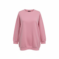 Dunnes Women's Soft Pink Crew Neck Fleece Sweatshirt - Size M