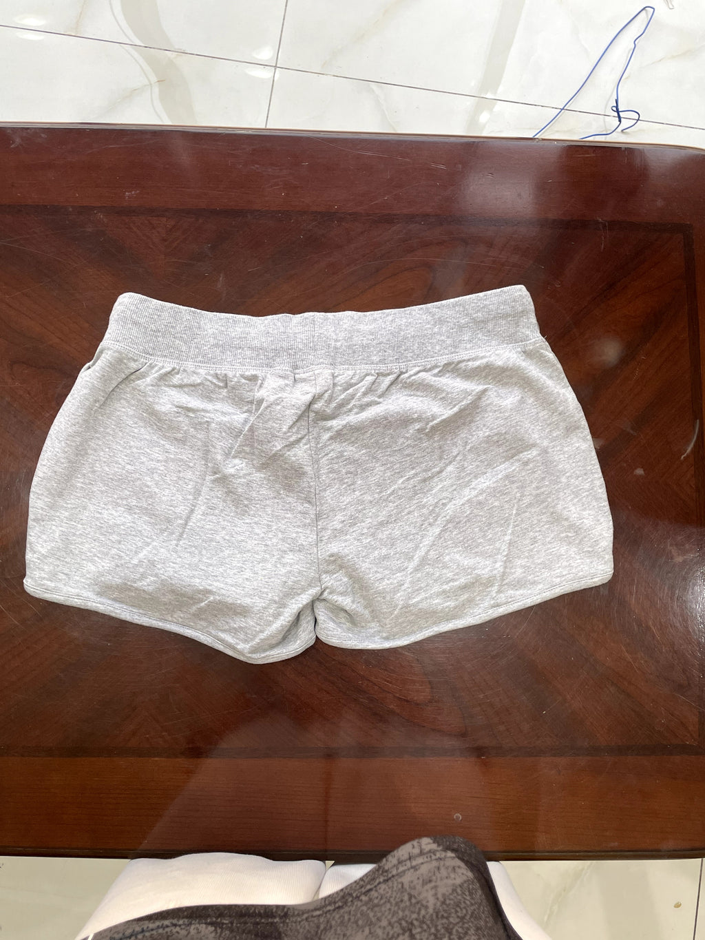 Light Heather Grey Drawstring Lounge Shorts