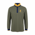 Livergy Men's USGP Long Sleeve Polo Shirt - Olive Green