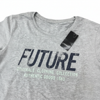 Livergy Men's Grey Future Graphic Long Sleeve T-Shirt