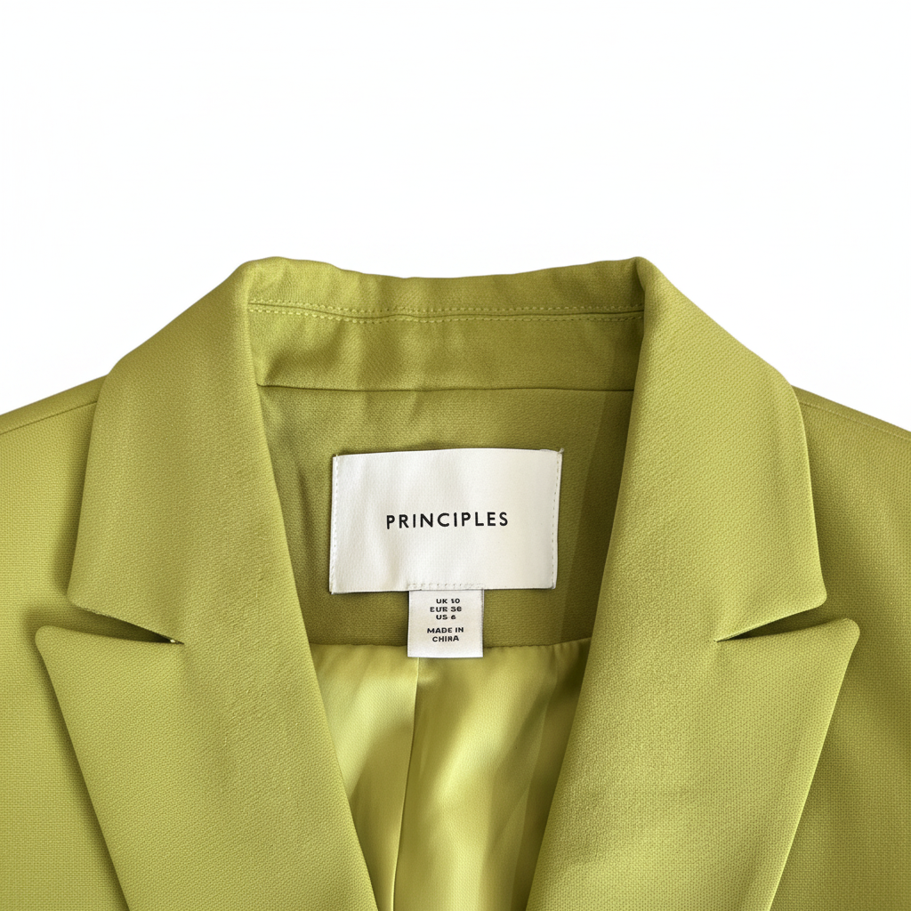 PRINCIPLES Women's Lime Green Tailored Single-Button Blazer