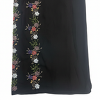 Elegant Black Beaded Floral Abaya for Women