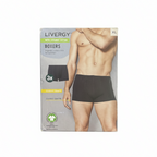 Livergy Men's Grey Cotton Boxer Shorts 3-Pack