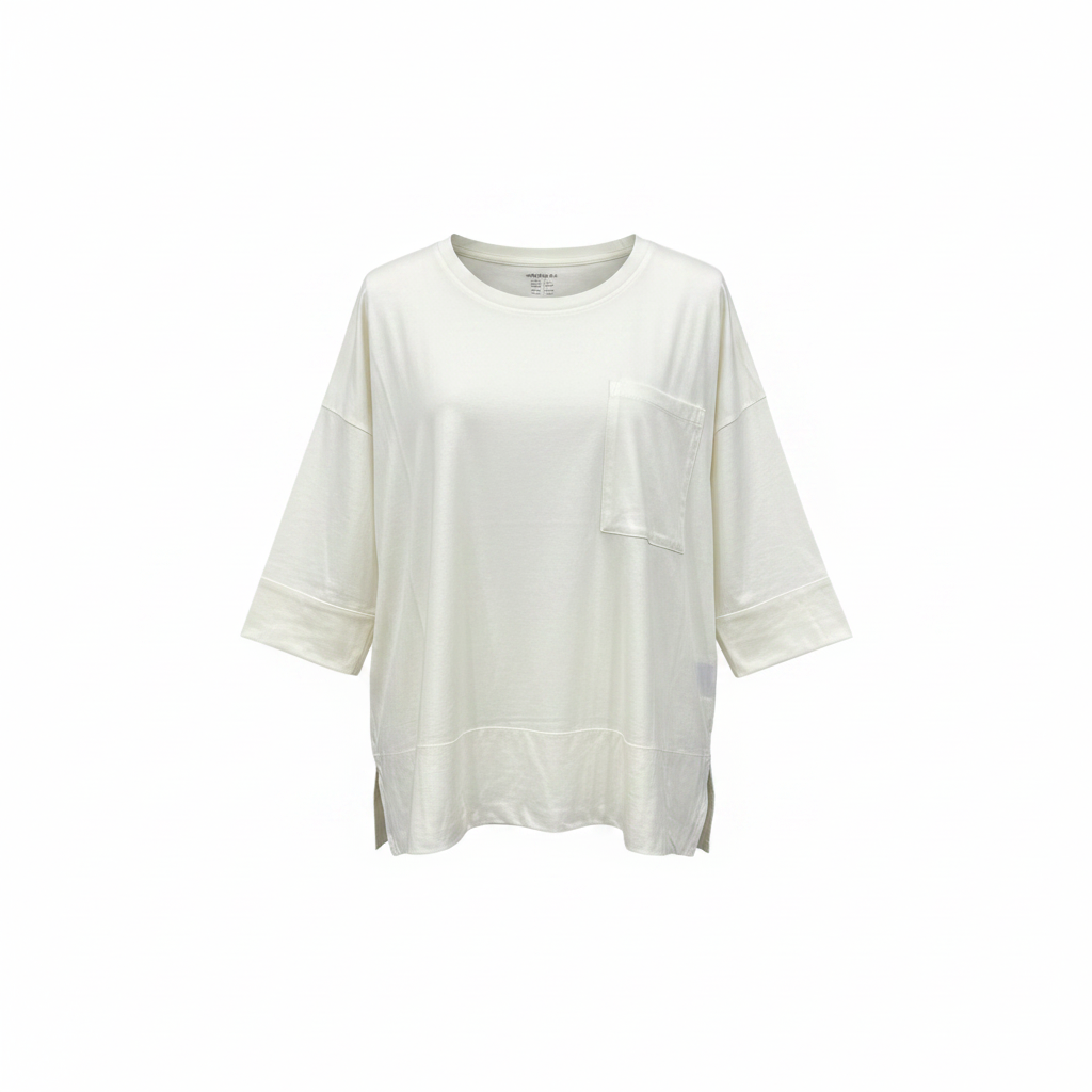 COS Women's Oversized White Cotton Pocket T-Shirt