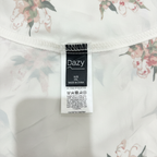Dazy Women's Cream Floral Maxi Kimono Robe