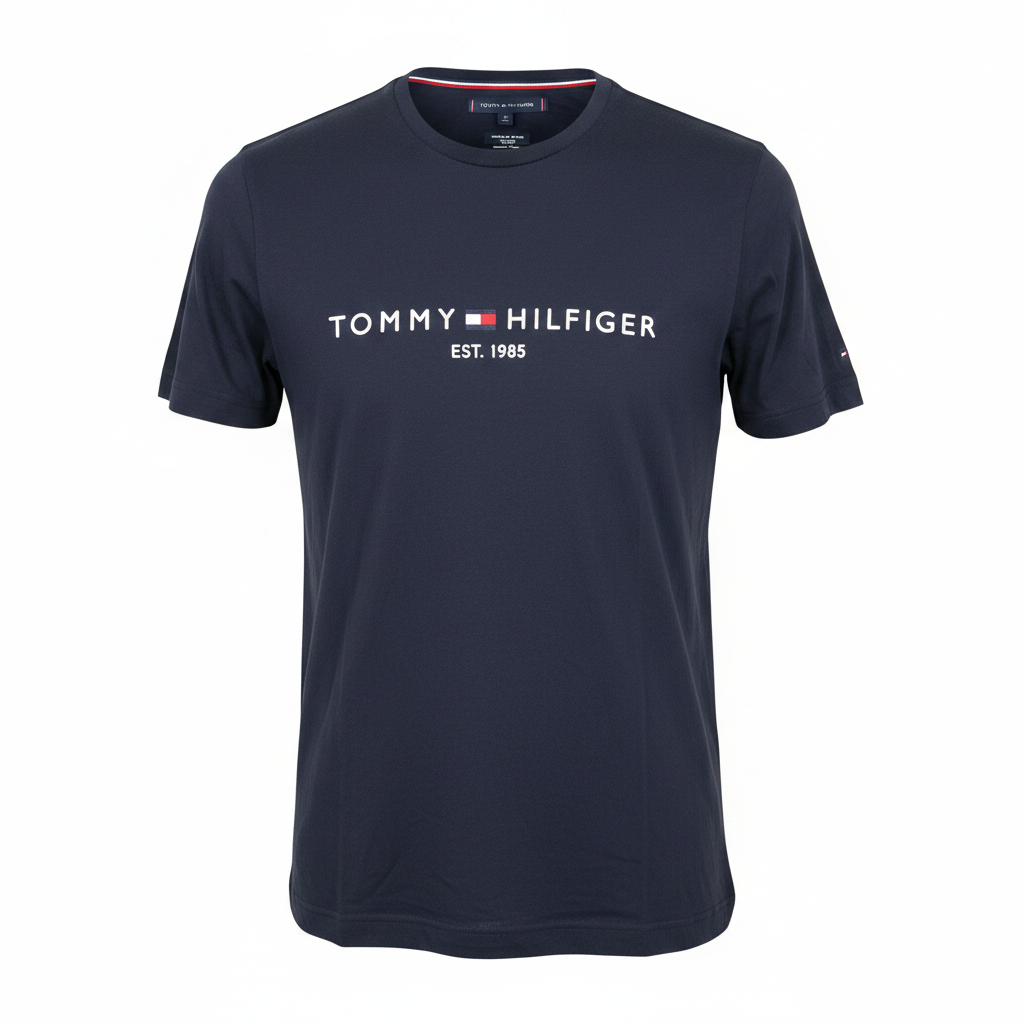Tommy Hilfiger Men's Navy Organic Cotton Slim Fit T-Shirt