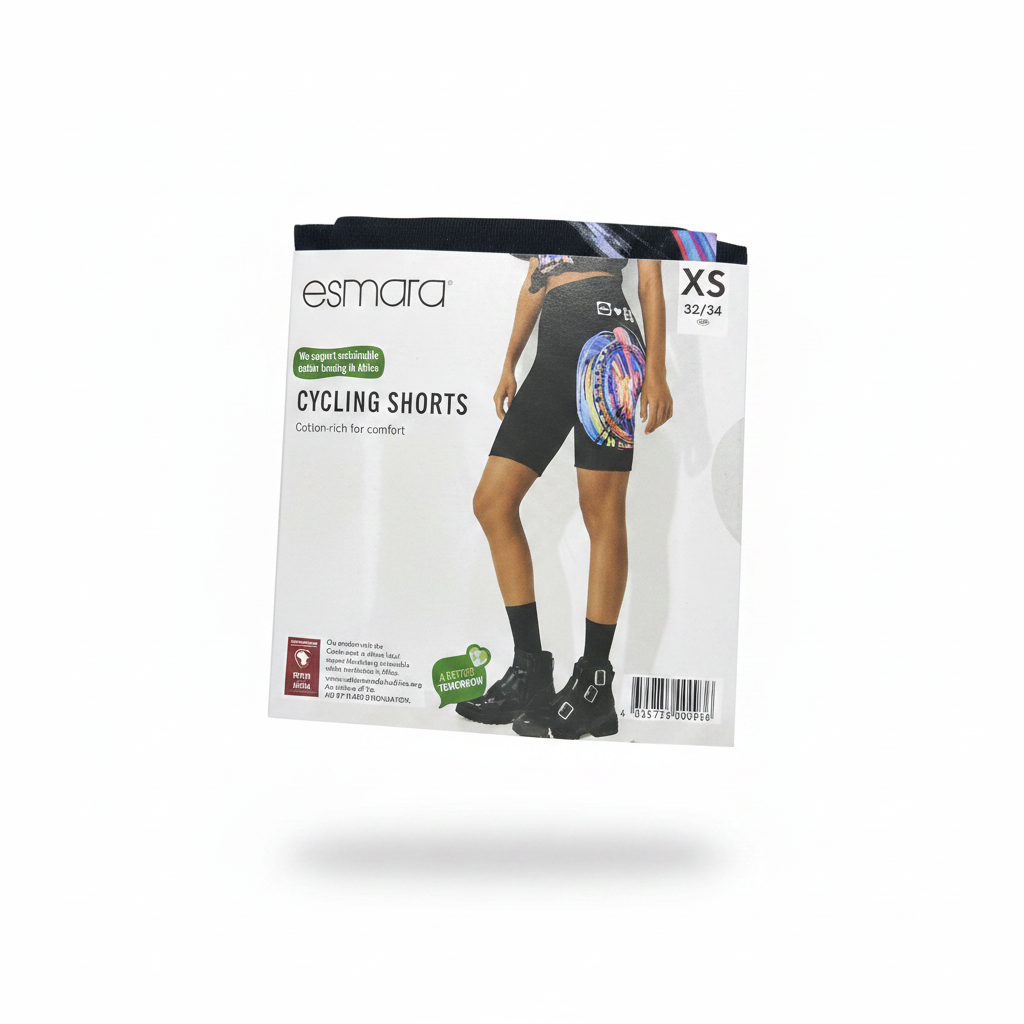 Esmara Women's Black Graphic Cycling Shorts - Size M