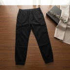 Divided H&M Black Cotton Tapered Cargo Jogger Pants