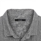 COLIN'S Men's Grey Melange Short Sleeve Button-Down Shirt