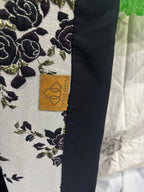 UNIQUE ABAYA Unique Abaya Black & Gold Floral Jacquard Open-