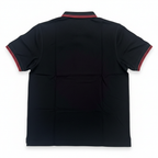 FRED PERRY Men's Black Patch-Detail Cotton Polo Shirt