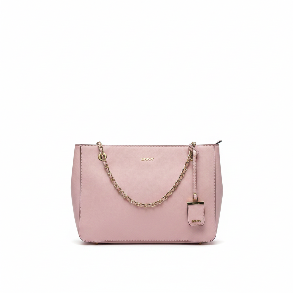 DKNY Women's Blush Pink Saffiano Leather Shoulder Bag