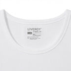 LIVERGY Men's Classic White Ribbed Cotton Tank Top