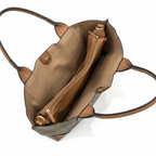 Bessie London Monogram Tote Bag with Matching Pouch