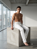 Men's Straight Fit Optic White Utility Jeans