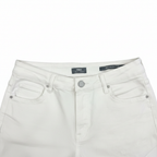 Premium White High-Waisted Wide-Leg Denim Pants