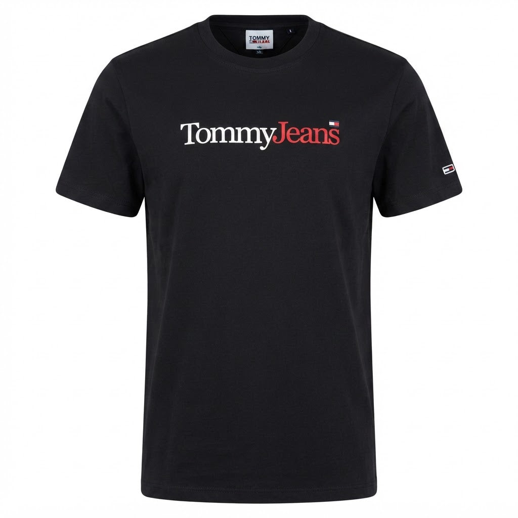 Tommy Jeans Black Tommy Jeans Logo Crew-Neck T-Shirt XXL