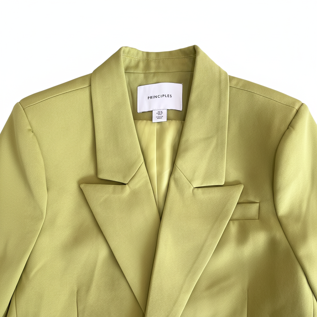 PRINCIPLES Women's Lime Green Tailored Single-Button Blazer