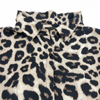 Women's Leopard Print Button-Down Shirt