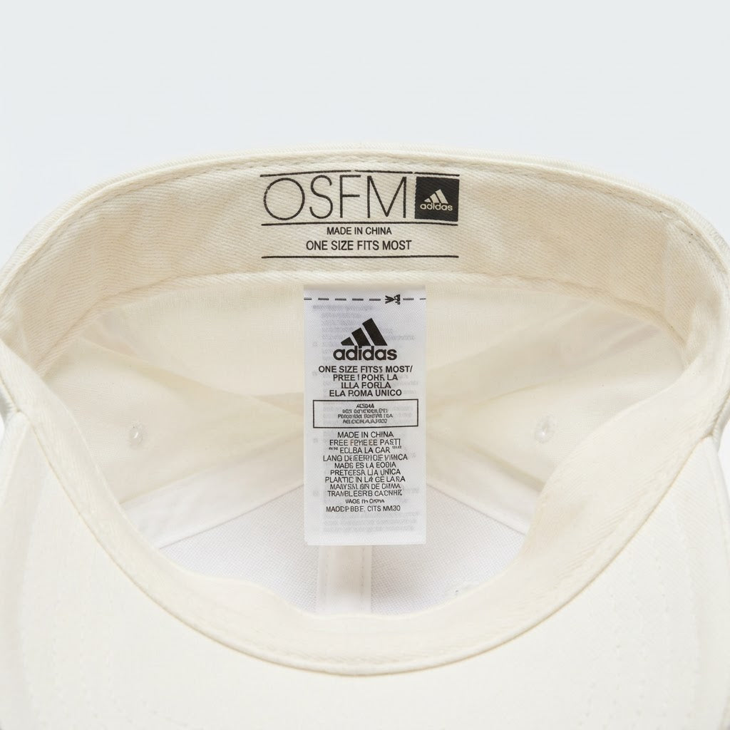adidas Unisex White Classic Six-Panel Baseball Cap