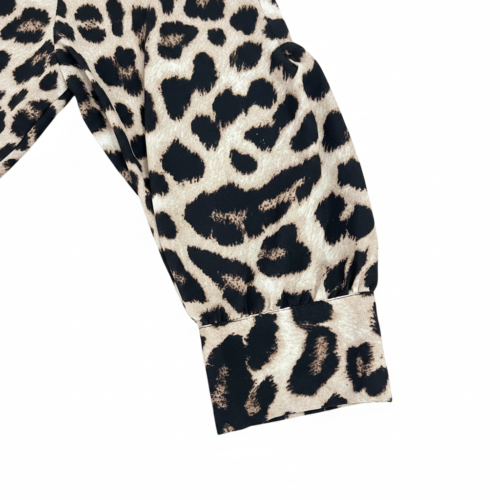 Women's Leopard Print Button-Down Shirt