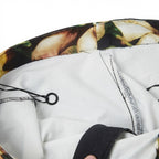 Women's Floral Print Slim-Fit Tailoblack Trousers in Black
