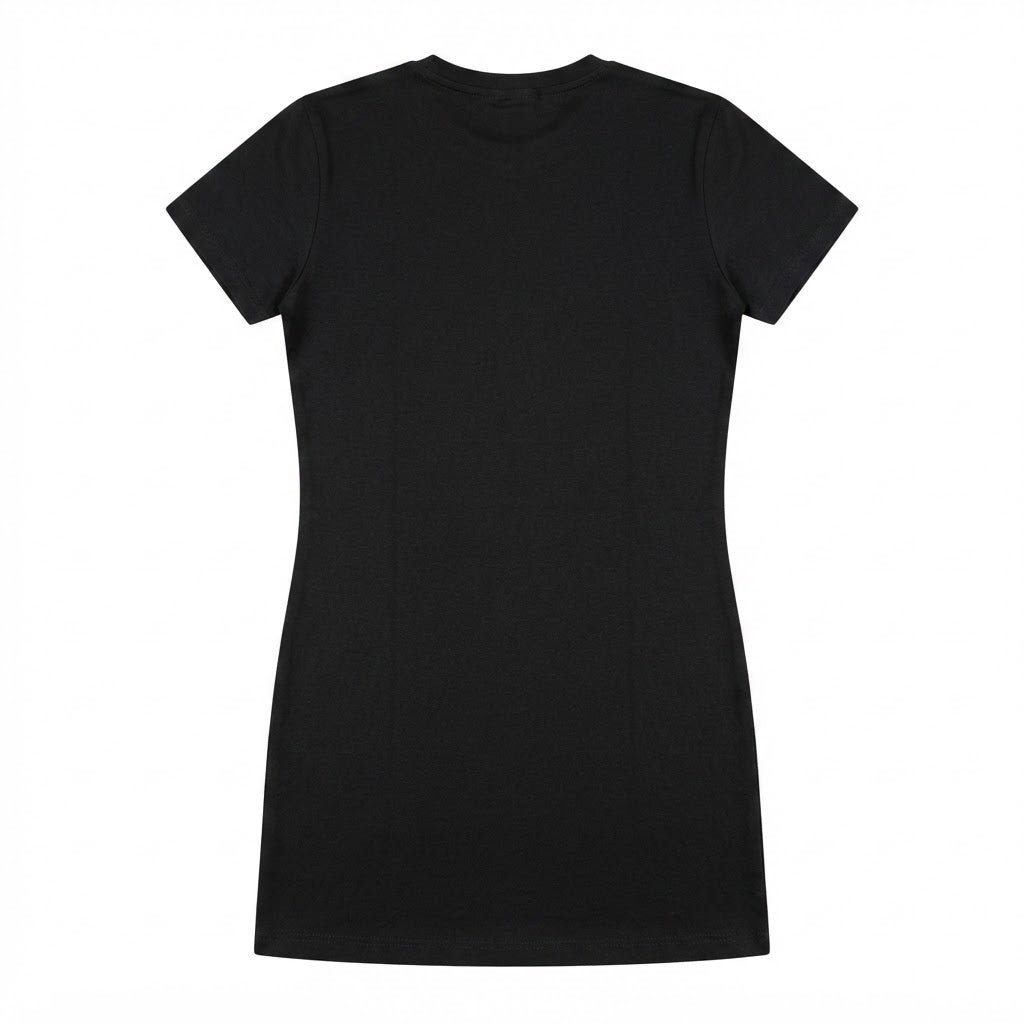 esmara Women's Black Cotton Jersey Short-Sleeve T-Shirt Dres