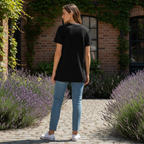 Women's Black Short-Sleeve Relaxed Fit Polo Shirt