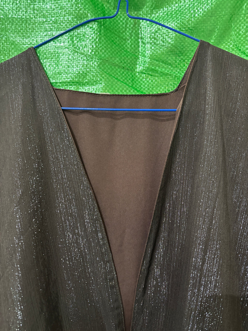 represent Chocolate Brown Shimmer Kaftan-Style Floor-Length
