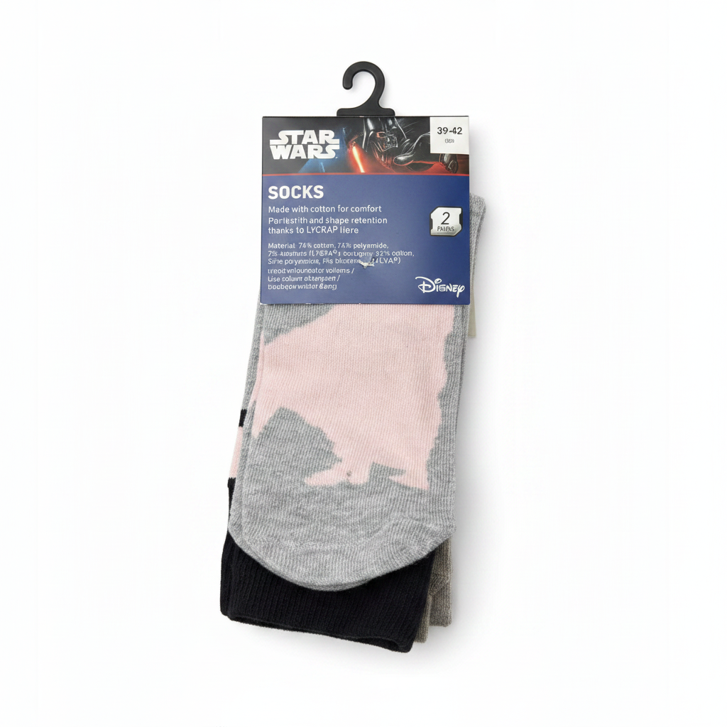 Disney Star Wars Women's 2-Pack Cotton Rich Socks