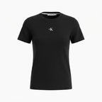 Calvin Klein Jeans Black Short-Sleeve T-Shirt with White Log