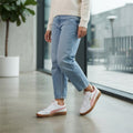 PUMA, FOREVER BETTER Puma White & Pink Leather Gum Sole Snea