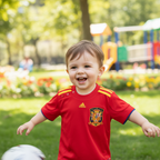 adidas Kids' Red Short Sleeve Football Jersey with Crest