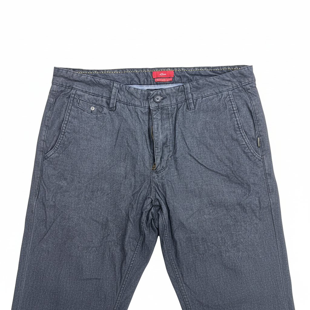 Men's s.Oliver Dark Grey Straight Leg Chino Trousers