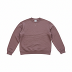 Unisex Mauve Crewneck Sweatshirt with V-Stitch Detail