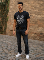 anko Black Merry Christmas Botanical Graphic T-Shirt XL