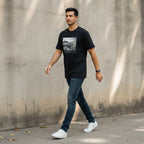 ONEYE Black ONEYE Graphic Print Relaxed T-Shirt
