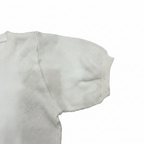 Aura White Textured Knit Johnny Collar Polo Shirt