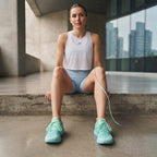 adidas Cyan Knit Performance Running Sneakers