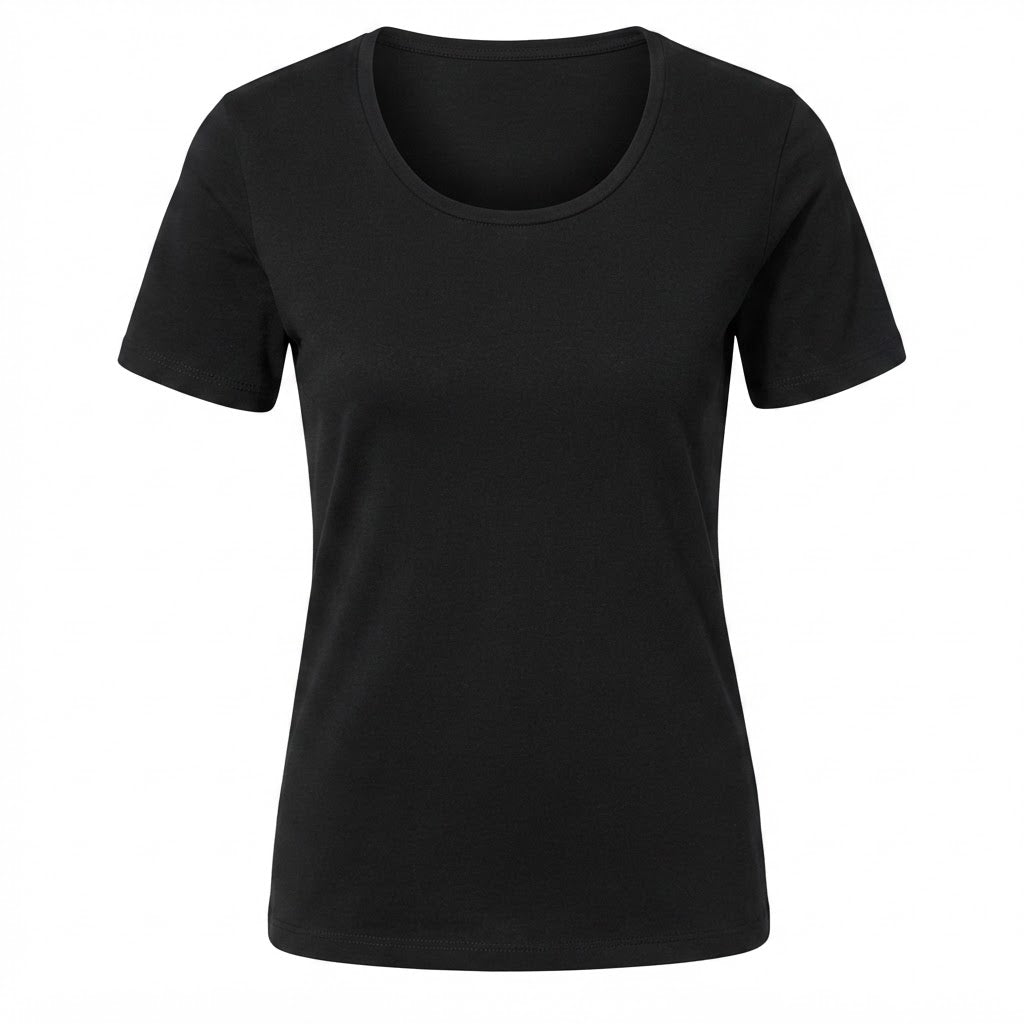 LIVERGY Men's Black Cotton Jersey Short Sleeve Undershirt