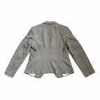 H&M Women's Grey Plaid Single-Button Tailored Blazer