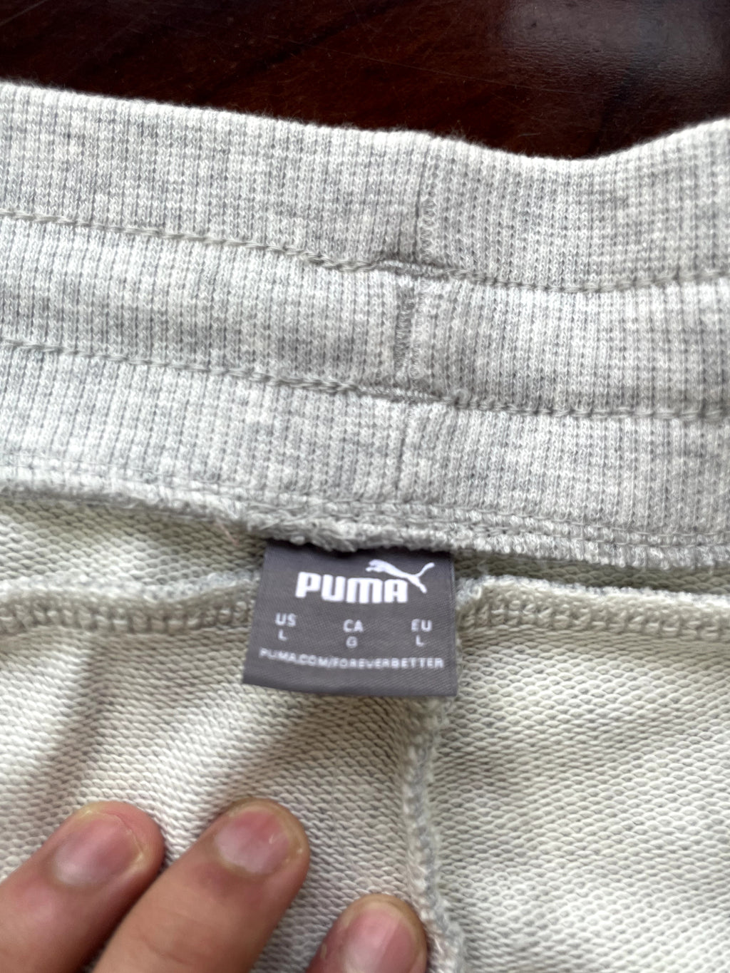 Puma Grey Heather Logo Athletic Sweat Shorts