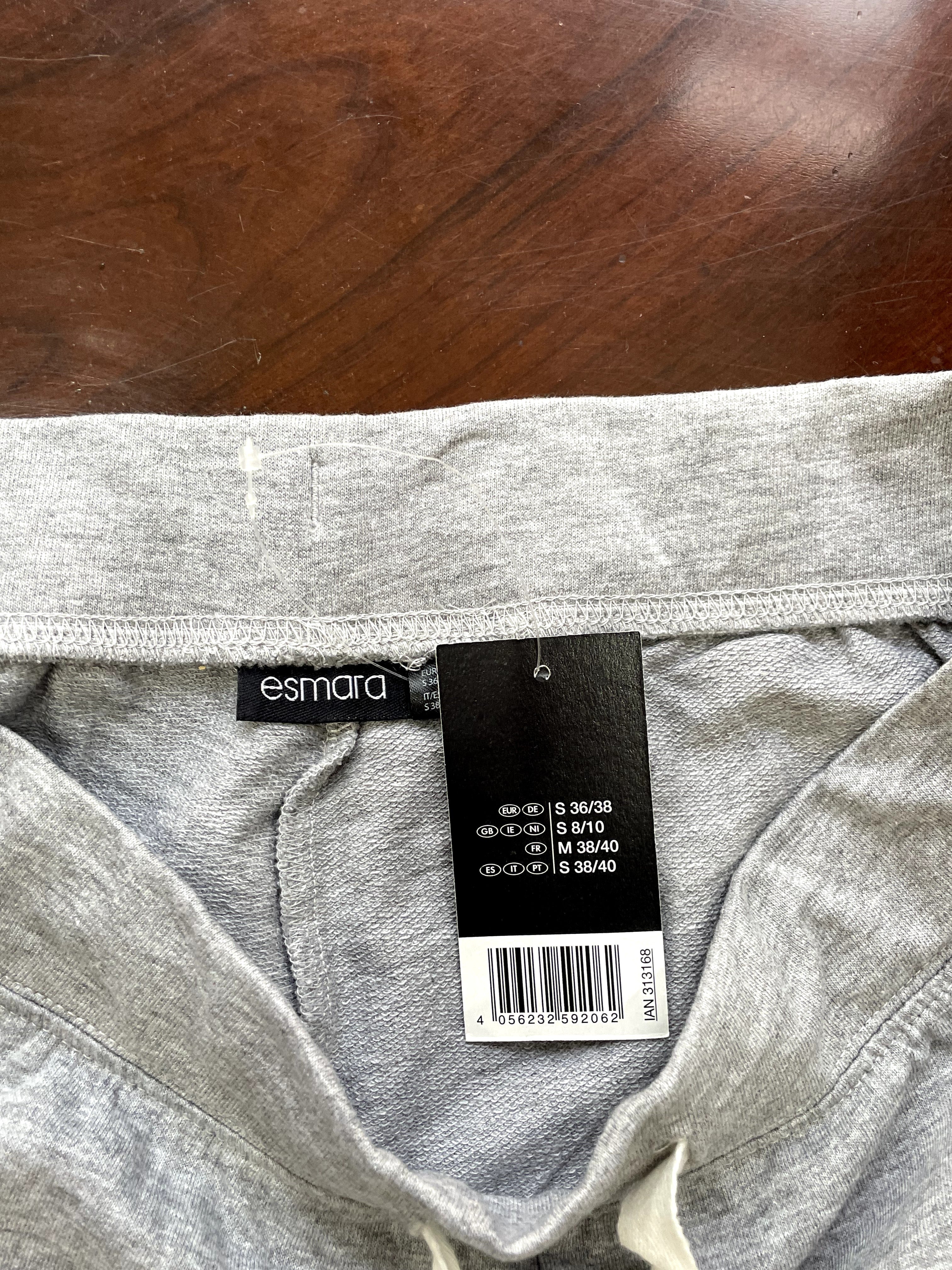 Heather Gray Drawstring Jersey Shorts with Embroidery