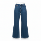 H&M High Waisted Wide Leg Blue Denim Jeans